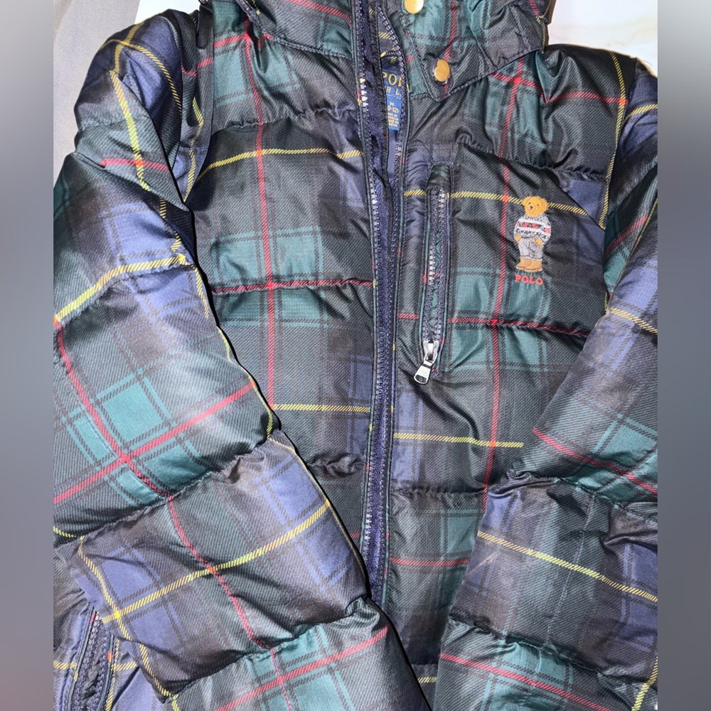 Polo by Ralph Lauren Kids Plaid Puffer Jacket - Black, Blue, Red, Yellow